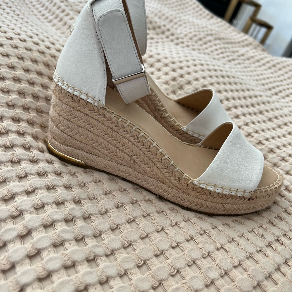 Franco Sarto White Espadrille Wedges